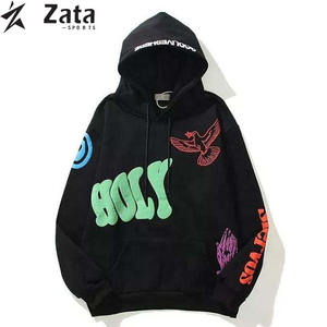 Pull-over décontracté en coton d'hiver de qualité supérieure, imprimé avec un logo personnalisé, respirant, écologique, coupe régulière, impression en relief, salle de sport - Product Image 5