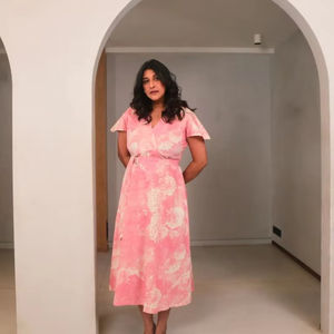 Robe longue indienne en coton faite à la main vêtements d'été imprimé floral femme robe élégante personnalisée mariée mariage lune de miel cadeau dres - Product Image 1