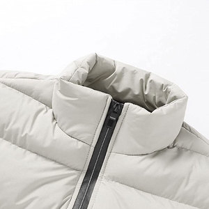 Veste matelassée personnalisée pour homme, brodée, gris pierre, hiver, légère, isolée, parka d'extérieur, vente en gros d'usine, en vrac, chaude - Product Image 4