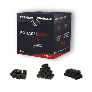 ถ่านมะพร้าวเกรดมืออาชีพสำหรับบารากุ ยี่ห้อ Pohacee ทำจากเปลือกมะพร้าวแท้ 100% ติดไฟนาน - Product Image 1