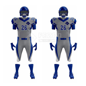 Ventes en gros de nouveaux ensembles d'uniformes de football américain respirants et tendance, personnalisés, à manches courtes, 100% polyester, à bas prix - Product Image 2