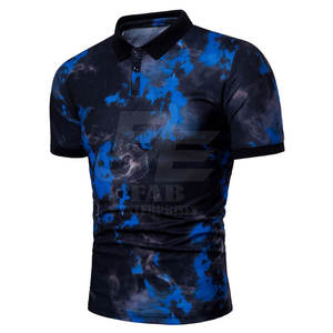 Polos estampados de talla grande para hombre a precio de venta al por mayor, hechos de tejidos de punto de poliéster ecológicos, diseños estampados - Product Image 1