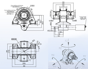 Jl7 loạt Worm Gear hành tinh slewing ổ đĩa hộp số giảm tốc 537.3:1 tỷ lệ miễn phí bảng điều khiển năng lượng mặt trời tốc độ giảm tốc - Product Image 3