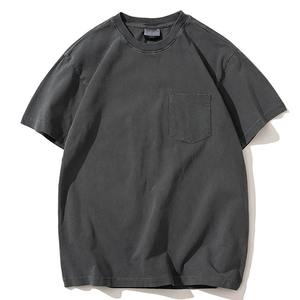 Vente en gros t-shirt délavé à l'acide Streetwear 100% coton t-shirts avec logo personnalisé t-shirt vintage surdimensionné - Product Image 5