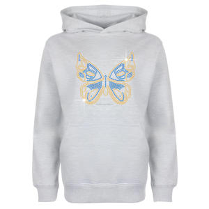 Sweat à capuche surdimensionné pour hommes de haute qualité automne tissu tricoté sweat strass col à capuche Logo personnalisé impression ensembles vierges - Product Image 4