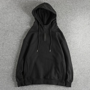 Sudadera con capucha de algodón con cremallera Casual Otoño e Invierno Hombres Sudadera con capucha Manga larga Suelta de alta calidad - Product Image 6