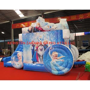 Castillo Inflable de PVC con Tobogán de 0,55 mm, Temática de Princesa, para Interiores y Exteriores, Casa de Juegos para Niños, Grado Comercial, Cumple con la Normativa CE 3 - Product Image 1