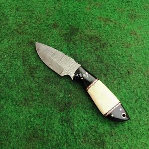 Cuchillo de caza de hoja fija de alta calidad al por mayor, cuchillos de acero damasco para acampar, cuchillos japoneses con mango de hueso y resina - Product Image 2