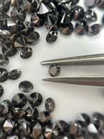 Diamants noirs de laboratoire, taille brillant ronde, fantaisie, foncés, toutes tailles, pour la fabrication de bijoux, bracelets, colliers, boucles d'oreilles