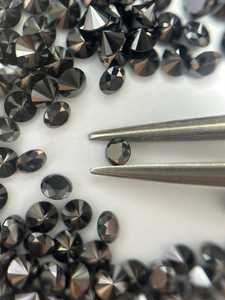 Diamant noir traité naturel de toutes tailles pour la fabrication de bijoux Bracelets Colliers Boucles d'oreilles - Product Image 3