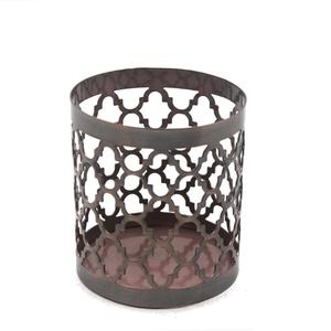 Nouveau design de bougeoirs ronds votifs en fer, couleur argent, taille standard, lanternes et pot à bougies pour la décoration intérieure - Product Image 5