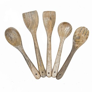 Cuchara de madera Tenedor Utensilio Set - Product Image 1