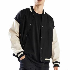 Chaqueta Bomber de béisbol Varsity Letterman para hombre, hecha de mangas de cuero y cuerpo de lana, chaqueta Varsity - Product Image 2