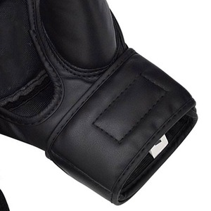 Gants de boxe MMA professionnels personnalisés bon marché d'usine Offre Spéciale le logo de personnalisation d'usine du Pakistan produit en noir - Product Image 4