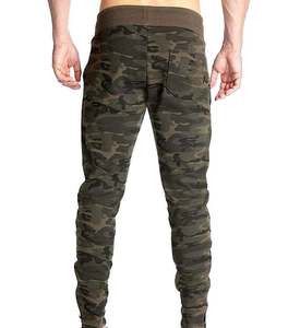 Vente en gros de pantalons de jogging pour hommes broderie personnalisée logo pantalon de camouflage personnalisé revers ouvert pantalon de jogging slimfit - Product Image 2