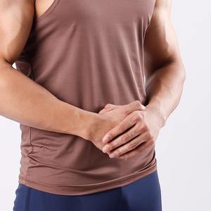 Débardeur de sport pour homme 100% coton de haute qualité, personnalisé, extensible, dos nageur, tricoté, respirant, séchage rapide pour l'été, décontracté - Product Image 4
