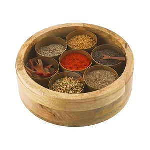 Boîte à épices en bois écologique et économique avec boîte à épices en métal pour la cuisine à domicile, taille et logo personnalisables - Product Image 3