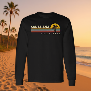 เสื้อยืดแขนยาวสไตล์เรโทรซานตาอานา แคลิฟอร์เนีย - Product Image 3