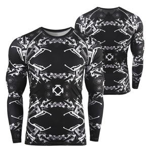 Factory Price Custom Breathable Rash Guard 100% Polyester Quick Dry Full Sleeve High Performance Training Competition Rash Guard - Product Image 3