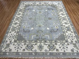 Tapis en laine carré Boho moderne Tapis Oushak d'excellente qualité Motif abstrait Tapis lavables Ensembles pour la prière à la maison Utilisation de pique-nique - Product Image 5