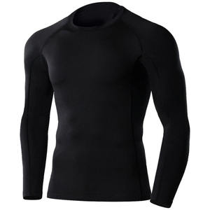 Camiseta Deportiva de Compresión de Manga Larga para Hombre, Personalizada al por Mayor, Nailon y Elastano, Diseño Sólido, para Gimnasio, Entrenamiento, Running - Product Image 6
