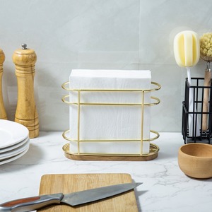 Porte-serviettes et mouchoirs verticaux en métal créatif avec design classique moderne et écologique pour les tables de café de restaurant à la maison - Product Image 1