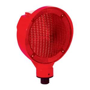 Luz Intermitente Solar Redonda Roja para Advertencia de Tráfico - Product Image 1