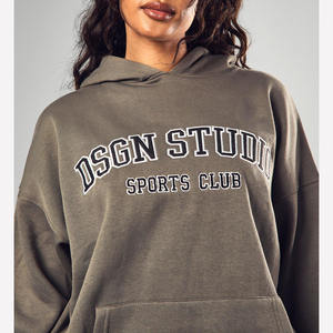 Sweat à capuche en coton biologique écologique conçu sur mesure pour les femmes doux et respirant tenue décontracté quotidien avec col à capuche - Product Image 6