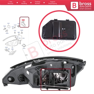 BSP1160-2 ไฟหน้าด้านหลังฝาครอบหลอดไฟด้านขวาสำหรับโฟกัส MK1 MK1.5 DAW DBW DFW DNW 2001-2005 Facelift 1334938 - Product Image 5