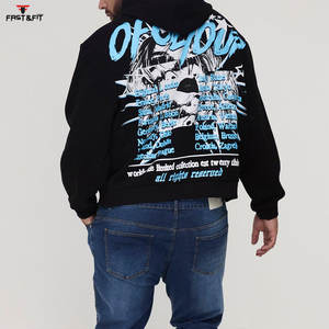 เสื้อฮู้ดแฟชั่นแบบสวมหัวสำหรับผู้ชายโอเวอร์ไซส์ดีไซน์แบบกำหนดเอง - Product Image 2