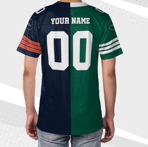 Maillot de football américain imprimé T-shirt pour hommes respirant Design rayé Confortable T-shirt d'été grande taille Motif du nom de l'équipe - Product Image 4