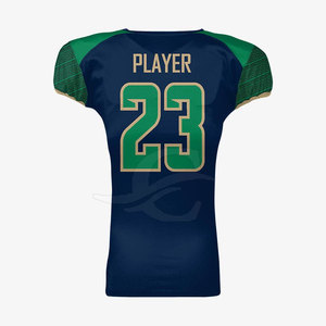 Maillot de football américain pour hommes, respirant à manches courtes, maillot de sublimation de haute qualité, grande taille, quantité minimale de commande bas - Product Image 2