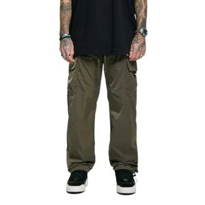Pantalon utilitaire vert olive Style Streetwear Tissu durable Poignets de cheville réglables Poches zippées cachées Coupe moderne Confort de tous les jours - Product Image 1