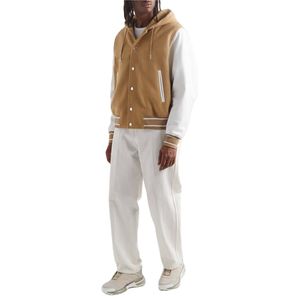 Vente en gros Veste universitaire unisexe OEM avec logo personnalisé pour votre marque Veste Letterman universitaire matelassée à capuche vierge personnalisée - Product Image 2