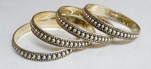 Ensemble de bracelets en laiton faits à la main, forme de boule, classique, élégant, poli, plaqué bronze antique, tailles personnalisées, bijoux artisanaux de mariage, vente en gros - Product Image 3