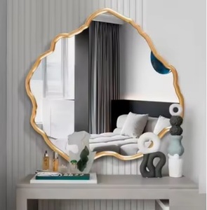 กระจกติดผนังหรูหราทำจากทองเหลืองและโลหะสำหรับตกแต่งบ้านงานแต่งงานดีไซน์ทันสมัยและไม่เหมือนใคร - Product Image 4