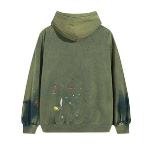 Haute qualité, mode, logo personnalisé OEM, graphique personnalisé grande taille pour hommes 100% coton sweat à capuche personnalisé sweats à capuche brodés unisexes - Product Image 6