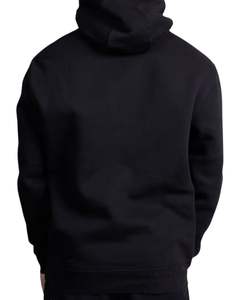 Sweat à capuche noir uni lourd personnalisé | Pull en molleton de coton de qualité supérieure avec poche kangourou OEM ODM personnalisé - Product Image 2