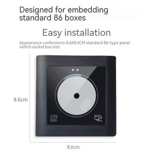 RFID Access Control Reader Dynamic <strong>QR</strong> <strong>Code</strong> 86mm Panel Mount Dual <strong>Scan</strong> Card Swipe Multi-Interface (WG/RS485/RS232/TTL/USB) Hotels - Product Image 5