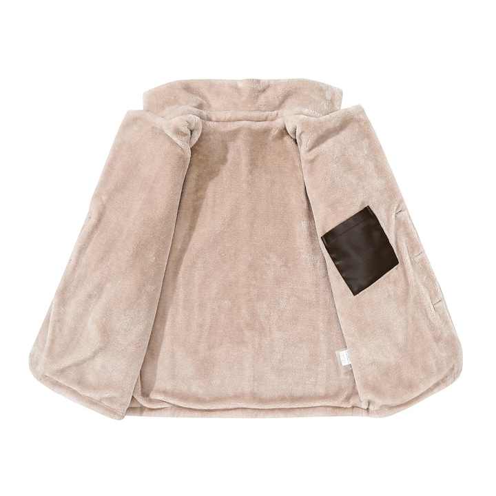 Men Leather Jacket Men Fashion Warm Winter Coat Men's Pu Leather Jacket Lapel Casual Plush Leather Plus Velvet Fur Coat Male