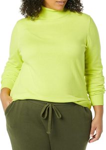 Jersey de invierno de manga larga con cuello alto liso hecho en fábrica, jersey de talla grande de Color sólido, suéteres transpirables para mujer - Product Image 4