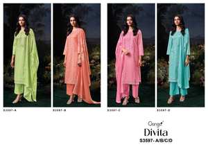 Parche estampado de algodón Premium bordado Salwar Kameez colección de ropa de fiesta india y pakistaní a precio mayorista - Product Image 5