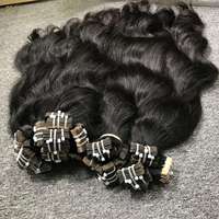 Extensions de cheveux bouclés indiens Remy de qualité supérieure, à bandes adhésives, micro-anneaux, double trame, double densité aux pointes, sans traitement chimique, toutes couleurs