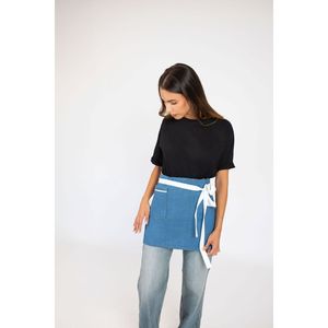 Grembiule in denim traspirante corto effetto stone wash - Product Image 2