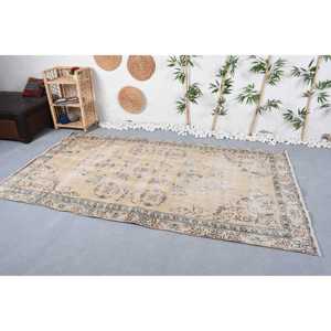 พรมขนาด 4.8x8.7 ฟุต, พรมวินเทจตุรกี, พรมลายตะวันออกสีเบจเทา - Product Image 3