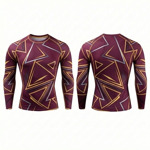 Camiseta de Compresión de Manga Larga para Hombre, Personalizada OEM ODM, para MMA BJJ, con Estampado por Sublimación, Ropa de Entrenamiento de Grappling - Product Image 2