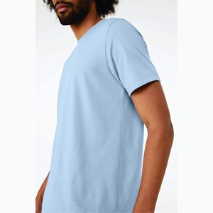 T-shirt uni pour homme à col rond, manches courtes, tricoté, confortable, coupe classique, décontracté, polyvalent, essentiel pour la garde-robe - Product Image 5