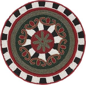 Best Theme Design Rounded Tableware Sustainable Decorative <b>Placemat</b> Glass <b>Beads</b> Place Mat Parties Other Functions Table Runners - Product Image 1