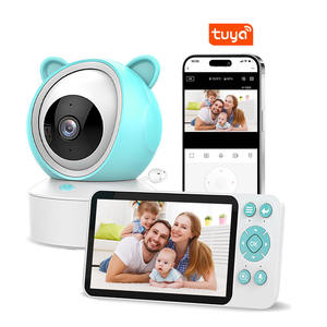 Tuya 5インチLPSワイヤレスビデオTUYA 1080P HD Cryモーションアラーム検出器監視セキュリティベビーカメラモニターオーディオ付き - Product Image 1