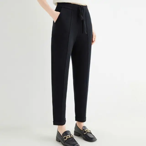 Pantalons de survêtement en molleton de coton d'hiver personnalisés de haute qualité XS-3XL, épais, à taille mi-haute, à devant plat, pour femmes - Product Image 6